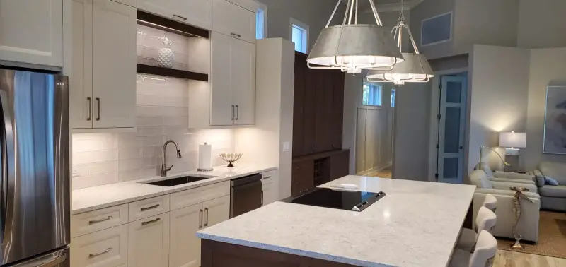 White shaker kitchen remodeled by Excell in Southwest Florida